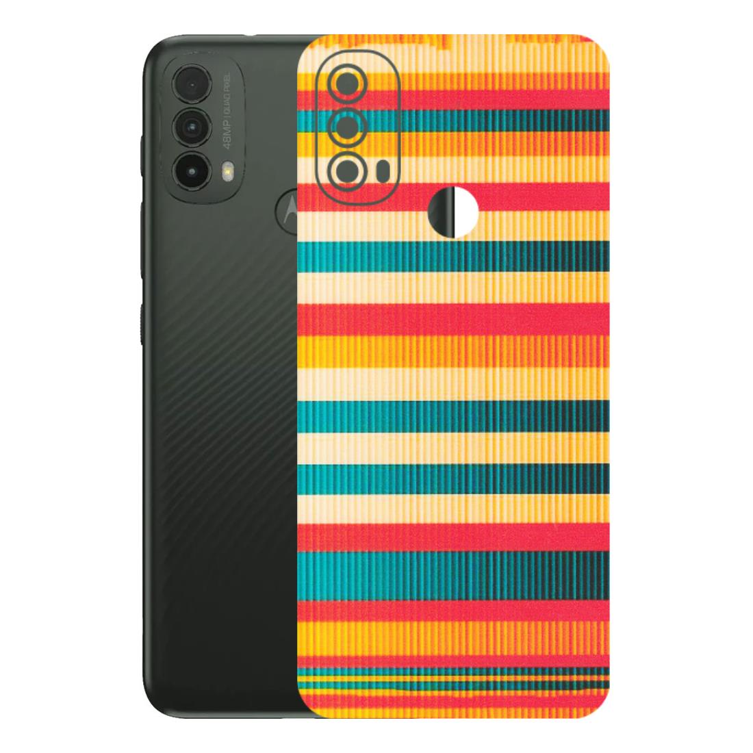 Motorola Phone Skins (All Models) - Colourful Stripes Soothing Effect - Matte Finish (M-86) Motorola Moto E40