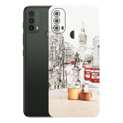 Motorola Phone Skins (All Models) - London Street - Transparent Finish (T-02) Motorola Moto E40