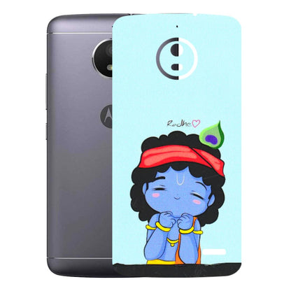 Motorola Phone Skins (All Models) - Radhe Radhe Cute Toon - 3D Embossed Finish (L-05) Motorola Moto E4