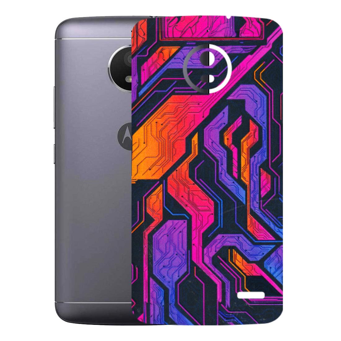 Motorola Phone Skins (All Models) - Tech Circuits Futuristic - 3D Embossed Finish (L-07) Motorola Moto E4