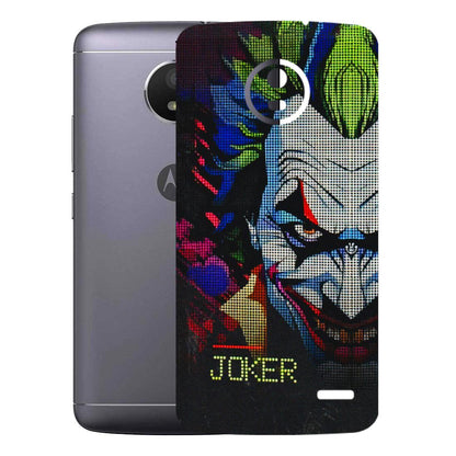 Motorola Phone Skins (All Models) - Joker Dot Matrix - 3D Embossed Finish (L-08) Motorola Moto E4