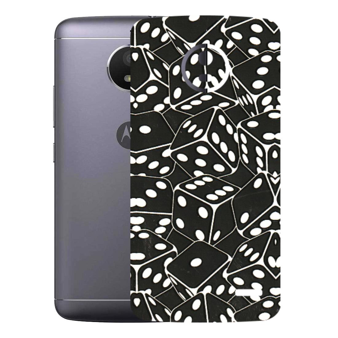 Motorola Phone Skins (All Models) - Big Black Dices - 3D Embossed Finish (L-106) Motorola Moto E4
