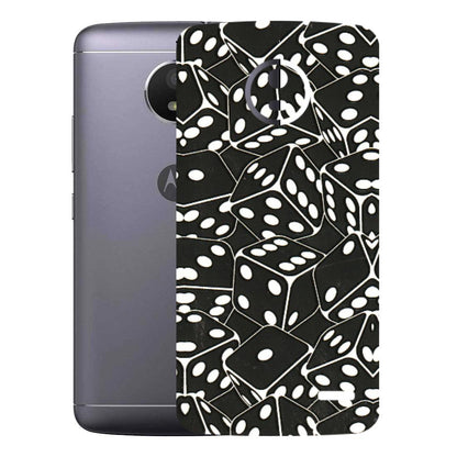 Motorola Phone Skins (All Models) - Big Black Dices - 3D Embossed Finish (L-106) Motorola Moto E4