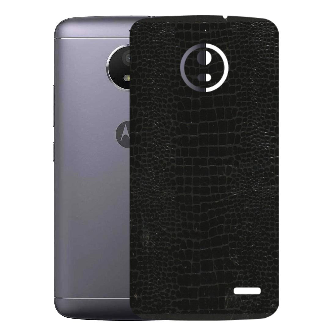 Motorola Phone Skins (All Models) - Snake Leather Black - 3D Embossed Finish (L-107) Motorola Moto E4