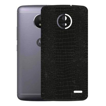 Motorola Phone Skins (All Models) - Snake Leather Black - 3D Embossed Finish (L-107) Motorola Moto E4