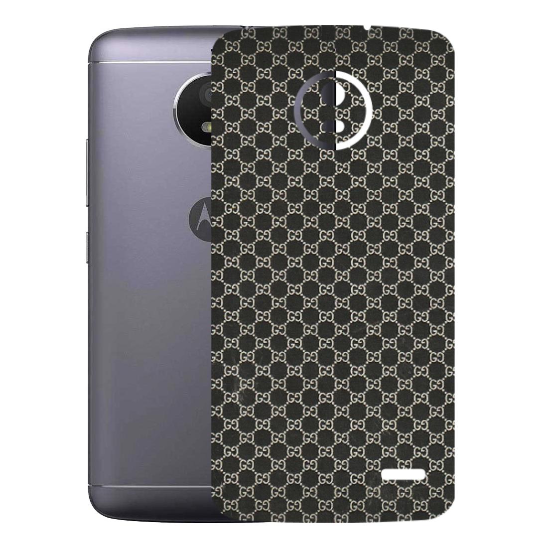 Motorola Phone Skins (All Models) - Black G Print - 3D Embossed Finish (L-109) Motorola Moto E4