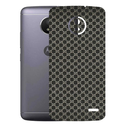 Motorola Phone Skins (All Models) - Black G Print - 3D Embossed Finish (L-109) Motorola Moto E4