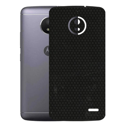 Motorola Phone Skins (All Models) - Black honeycomb - 3D Embossed Finish (L-114) Motorola Moto E4