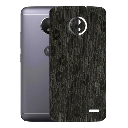 Motorola Phone Skins (All Models) - Black Abstract Pattern - 3D Embossed Finish (L-117) Motorola Moto E4