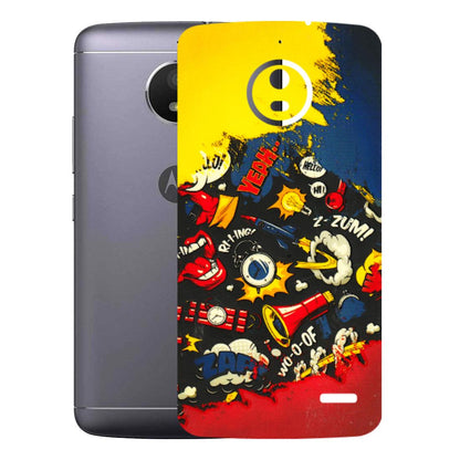 Motorola Phone Skins (All Models) - Pacific Doodle Art - 3D Embossed Finish (L-120) Motorola Moto E4