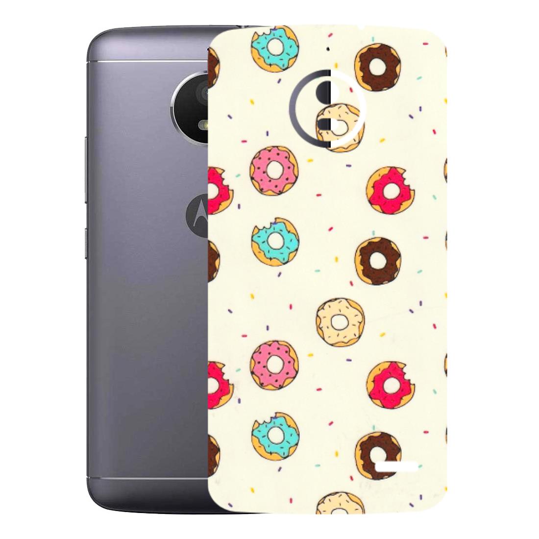 Motorola Phone Skins (All Models) - Mini Donuts Doodle Art - 3D Embossed Finish (L-122) Motorola Moto E4