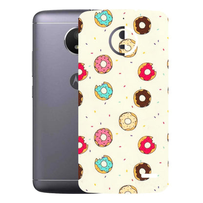 Motorola Phone Skins (All Models) - Mini Donuts Doodle Art - 3D Embossed Finish (L-122) Motorola Moto E4