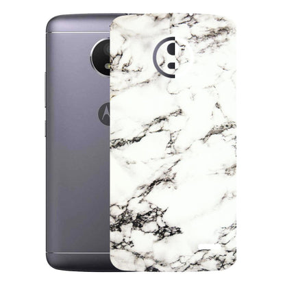 Motorola Phone Skins (All Models) - Black and White Marble Texture - 3D Embossed Finish (L-124) Motorola Moto E4