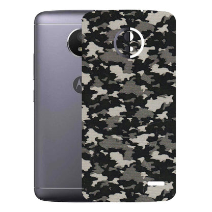 Motorola Phone Skins (All Models) - Black/Grey Camoflaunge - 3D Embossed Finish (L-142) Motorola Moto E4