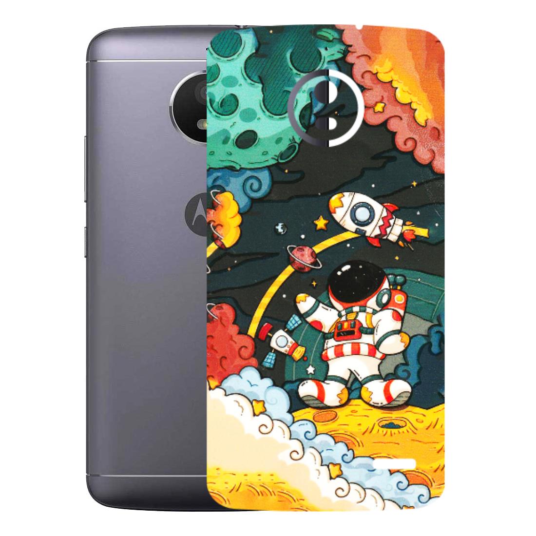 Motorola Phone Skins (All Models) - Astronauts & Spaceship - 3D Embossed Finish (L-145) Motorola Moto E4