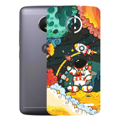 Motorola Phone Skins (All Models) - Astronauts & Spaceship - 3D Embossed Finish (L-145) Motorola Moto E4