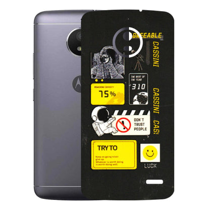 Motorola Phone Skins (All Models) - Black Cassini - 3D Embossed Finish (L-161) Motorola Moto E4