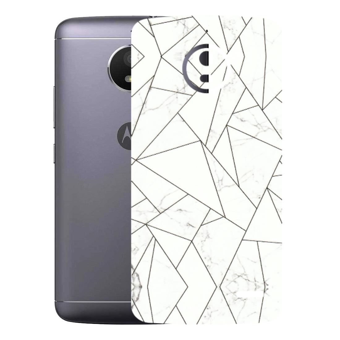 Motorola Phone Skins (All Models) - Luxury White Marble Effect - 3D Embossed Finish (L-168) Motorola Moto E4