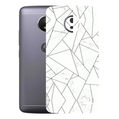 Motorola Phone Skins (All Models) - Luxury White Marble Effect - 3D Embossed Finish (L-168) Motorola Moto E4
