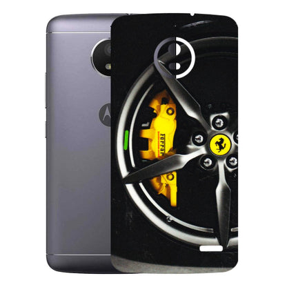 Motorola Phone Skins (All Models) - Ferrari Wheel Alloy - 3D Embossed Finish (L-173) Motorola Moto E4