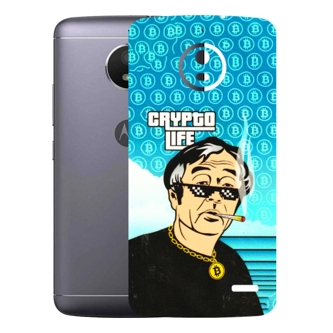 Motorola Phone Skins (All Models) - Crypto Thug Life - 3D Embossed Finish (L-179) Motorola Moto E4