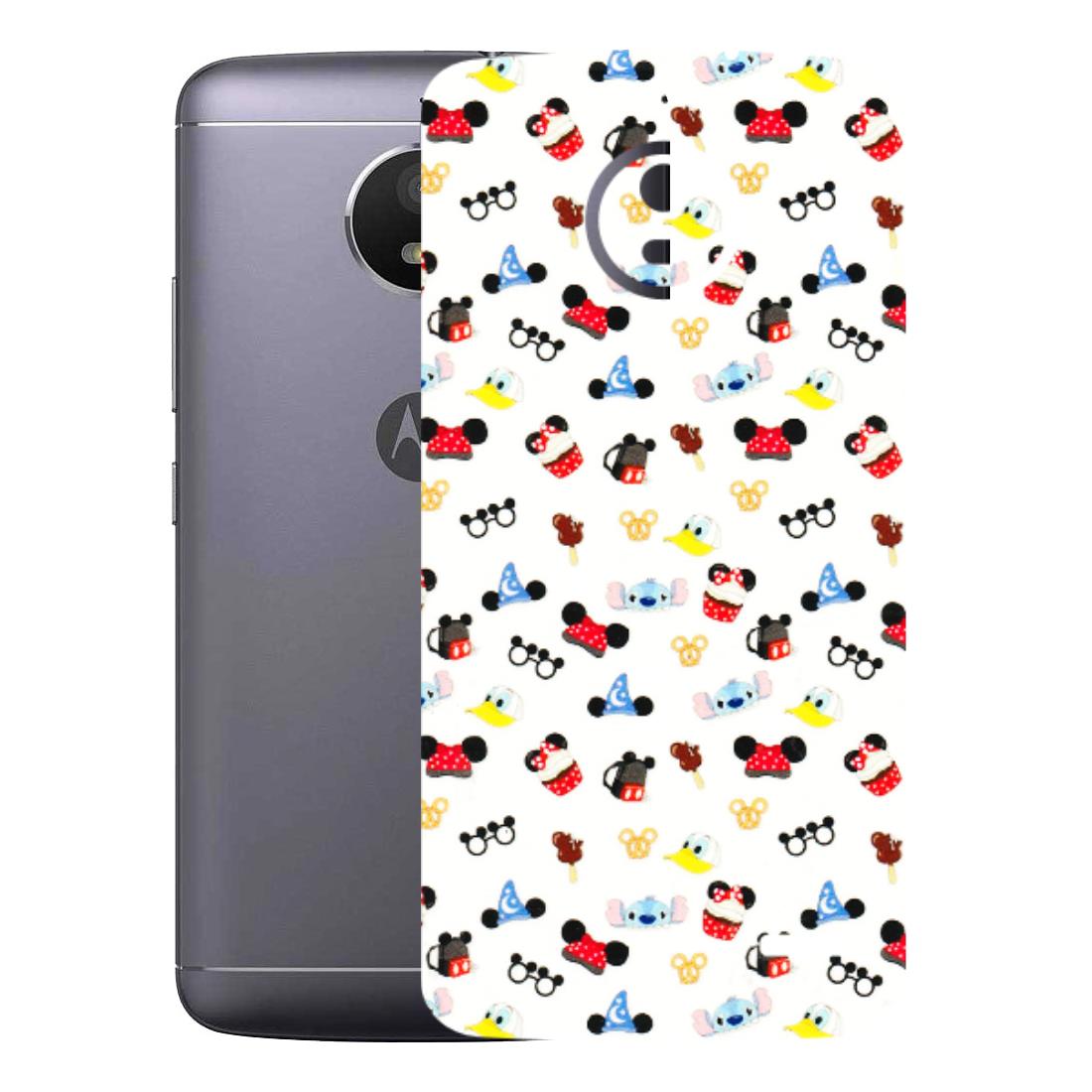 Motorola Phone Skins (All Models) - Minnie Mouse & Donald Doodles s - 3D Embossed Finish (L-194) Motorola Moto E4