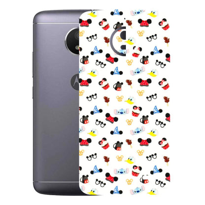 Motorola Phone Skins (All Models) - Minnie Mouse & Donald Doodles s - 3D Embossed Finish (L-194) Motorola Moto E4