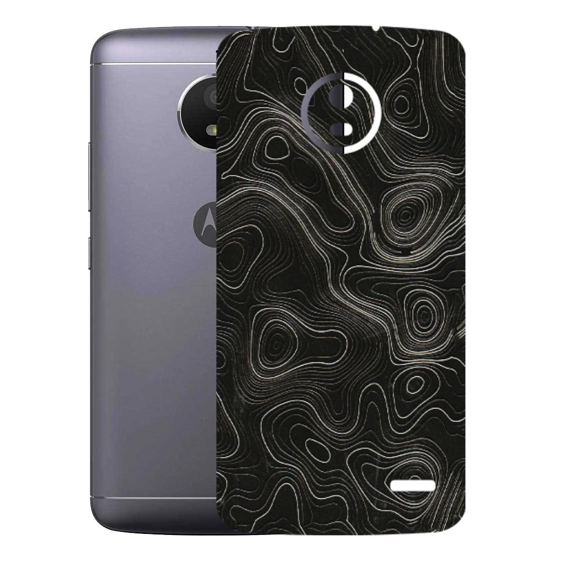 Motorola Phone Skins (All Models) - Black Swirl - 3D Embossed Finish (L-196) Motorola Moto E4