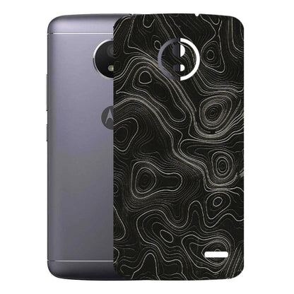 Motorola Phone Skins (All Models) - Black Swirl - 3D Embossed Finish (L-196) Motorola Moto E4