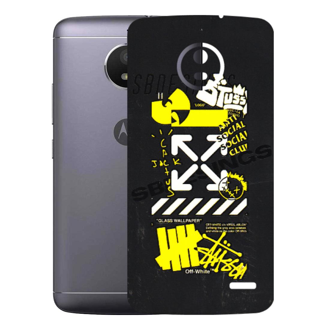 Motorola Phone Skins (All Models) - Anti Social Graffiti - 3D Embossed Finish (L-198) Motorola Moto E4