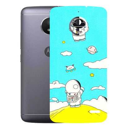 Motorola Phone Skins (All Models) - Blue Skies Astro Float - 3D Embossed Finish (L-230) Motorola Moto E4