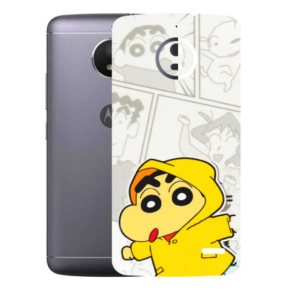 Motorola Phone Skins (All Models) - Yellow Shinchan Comic - 3D Embossed Finish (L-246) Motorola Moto E4