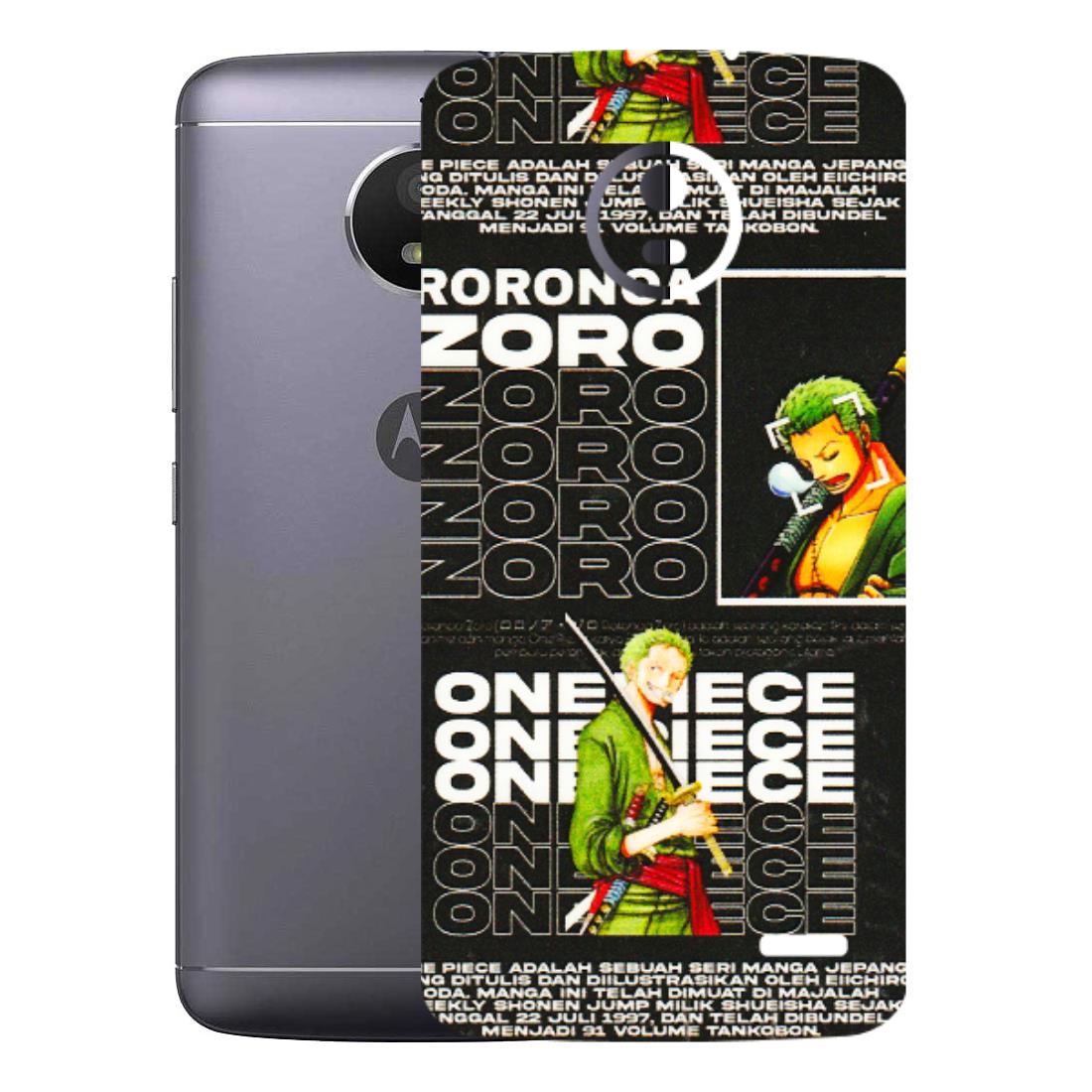 Motorola Phone Skins (All Models) - One Piece Zoro - 3D Embossed Finish (L-250) Motorola Moto E4