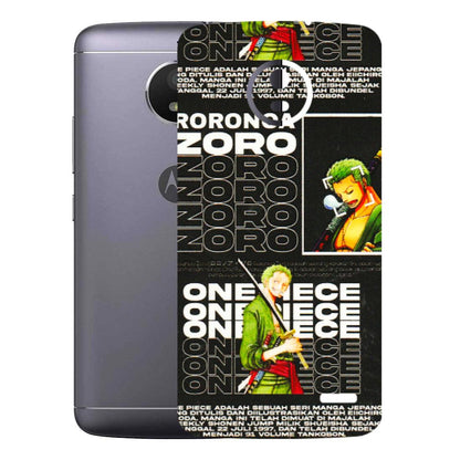 Motorola Phone Skins (All Models) - One Piece Zoro - 3D Embossed Finish (L-250) Motorola Moto E4
