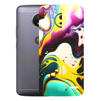 Motorola Phone Skins (All Models) - Multicolor Abstract pattern - 3D Embossed Finish (L-254) Motorola Moto E4