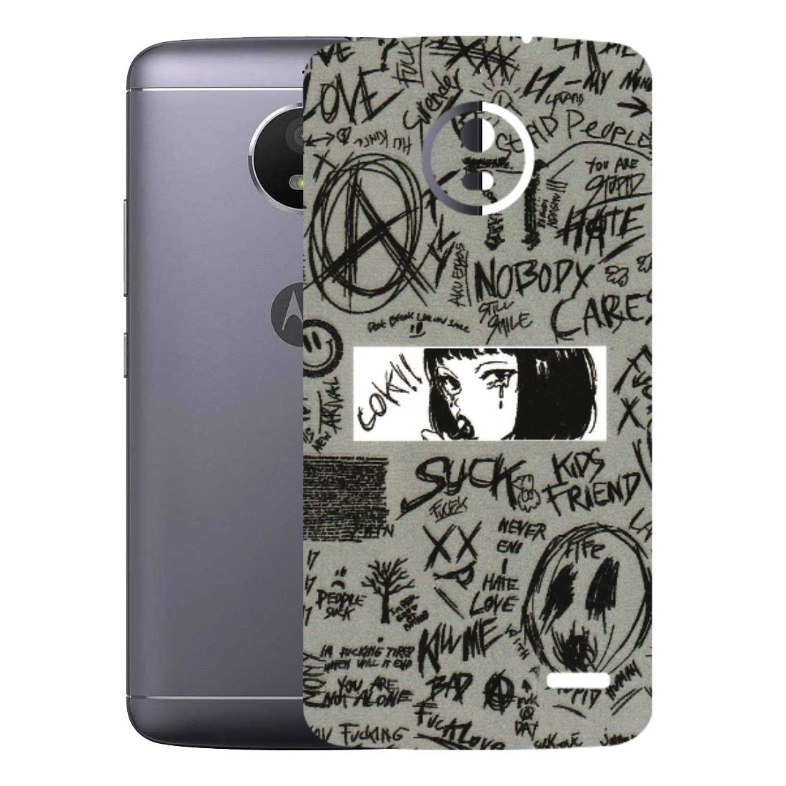 Motorola Phone Skins (All Models) - Never Have Love Anime - 3D Embossed Finish (L-260) Motorola Moto E4