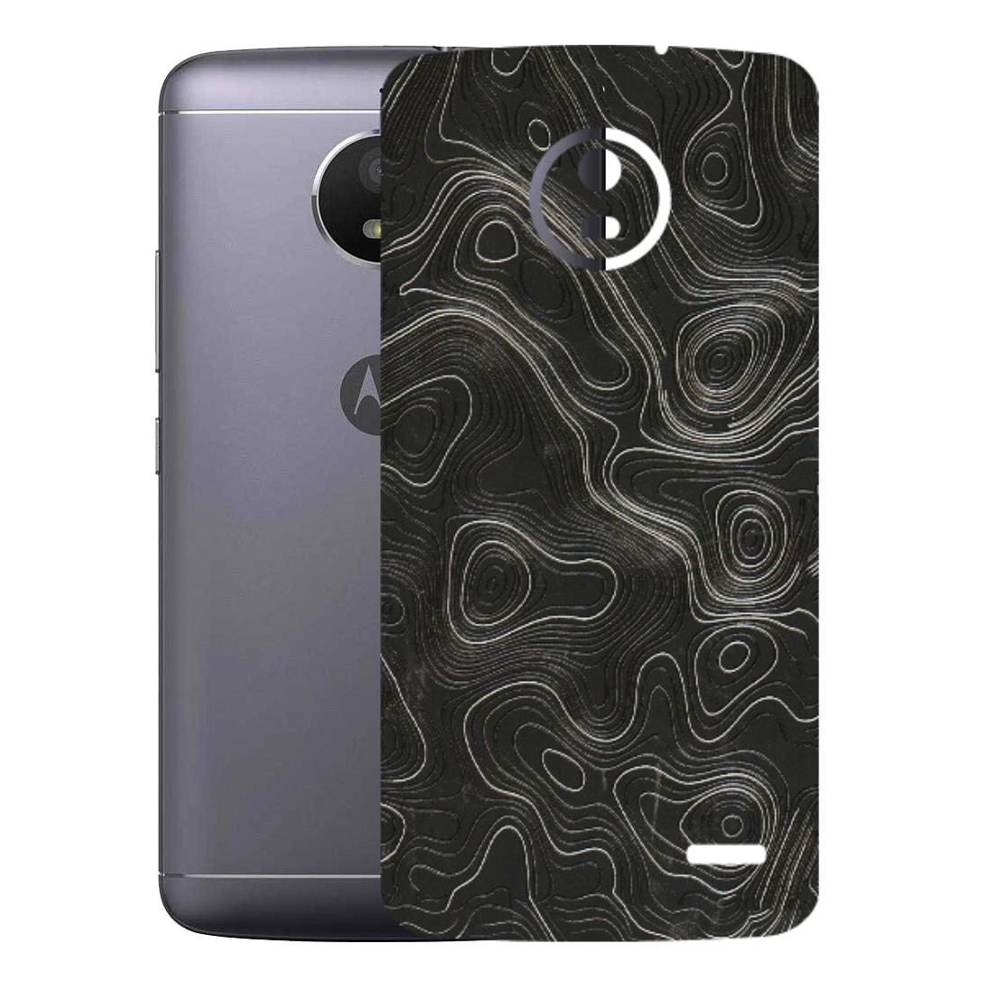 Motorola Phone Skins (All Models) - Abstract White Line Map - 3D Embossed Finish (L-269) Motorola Moto E4