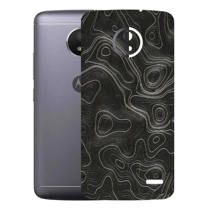 Motorola Phone Skins (All Models) - Abstract White Line Map - 3D Embossed Finish (L-269) Motorola Moto E4
