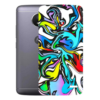 Motorola Phone Skins (All Models) - Abstract Colour Paints - 3D Embossed Finish (L-271) Motorola Moto E4