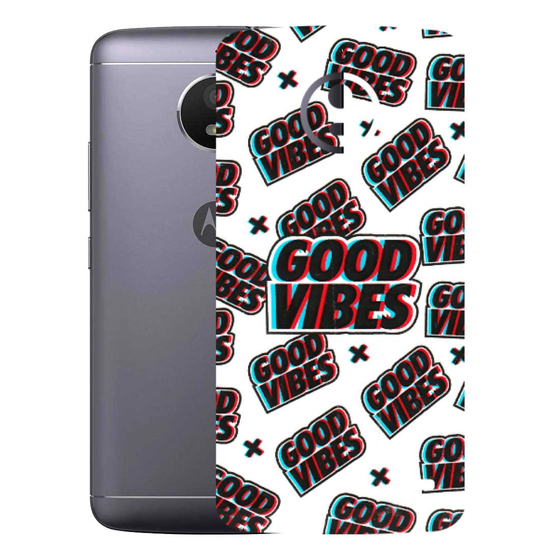 Motorola Phone Skins (All Models) - Good Vibes - 3D Embossed Finish (L-282) Motorola Moto E4