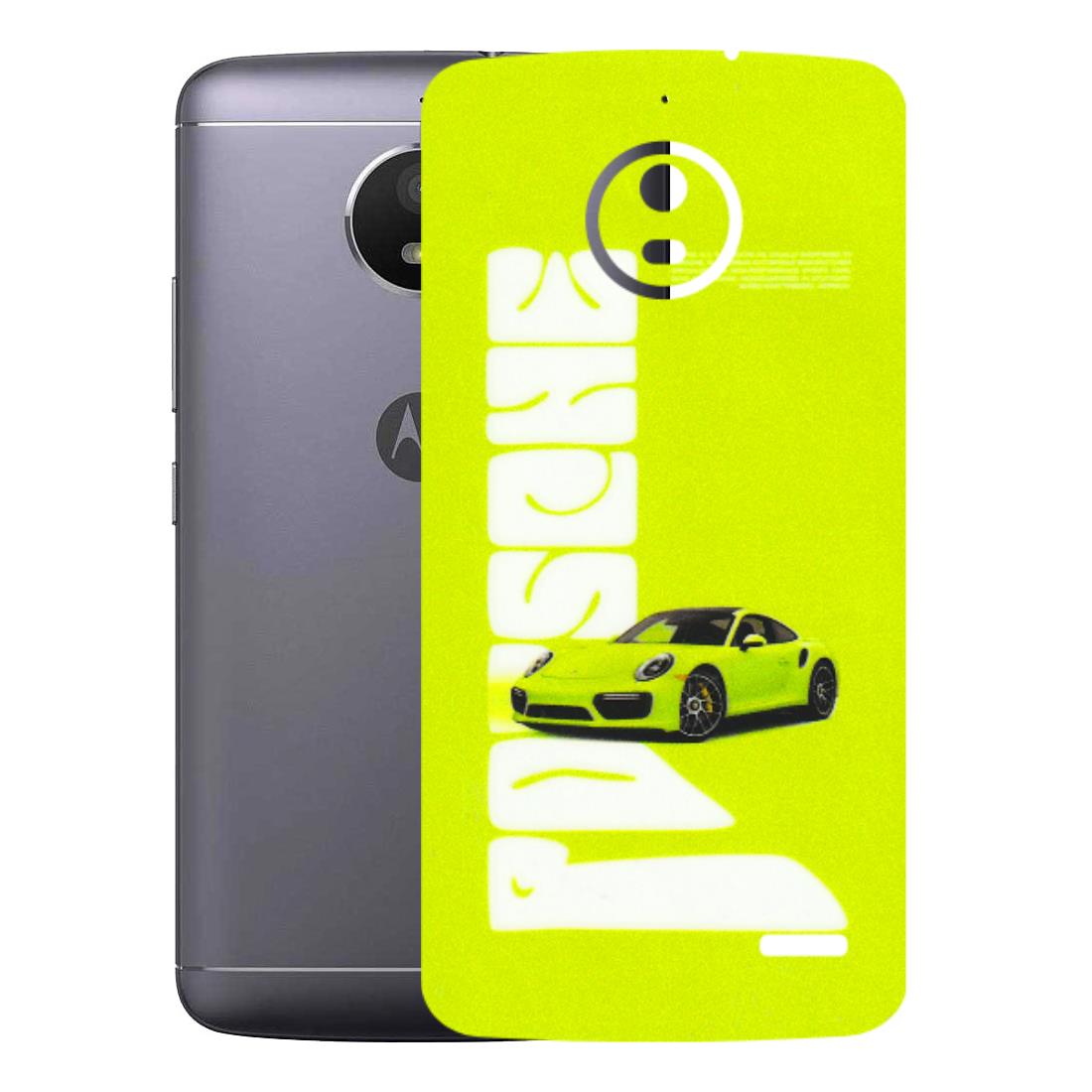 Motorola Phone Skins (All Models) - Lime Green Porche - 3D Embossed Finish (L-30) Motorola Moto E4
