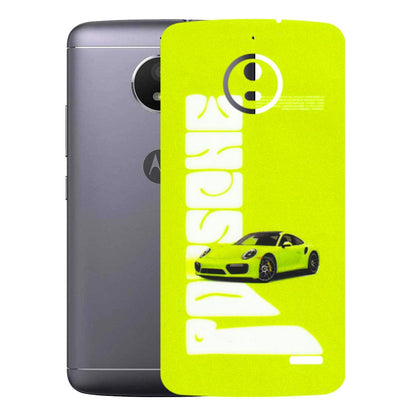 Motorola Phone Skins (All Models) - Lime Green Porche - 3D Embossed Finish (L-30) Motorola Moto E4