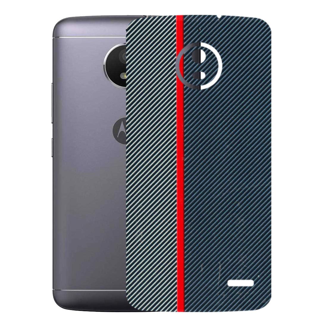 Motorola Phone Skins (All Models) - Blue Sober Lines - 3D Embossed Finish (L-305) Motorola Moto E4