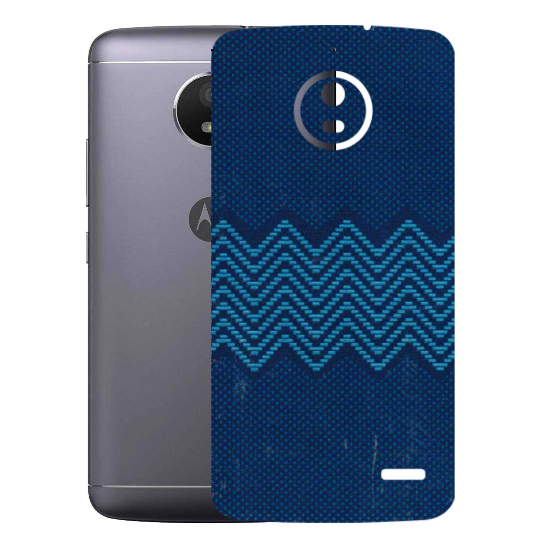 Motorola Phone Skins (All Models) - Blue Sober Waves - 3D Embossed Finish (L-306) Motorola Moto E4