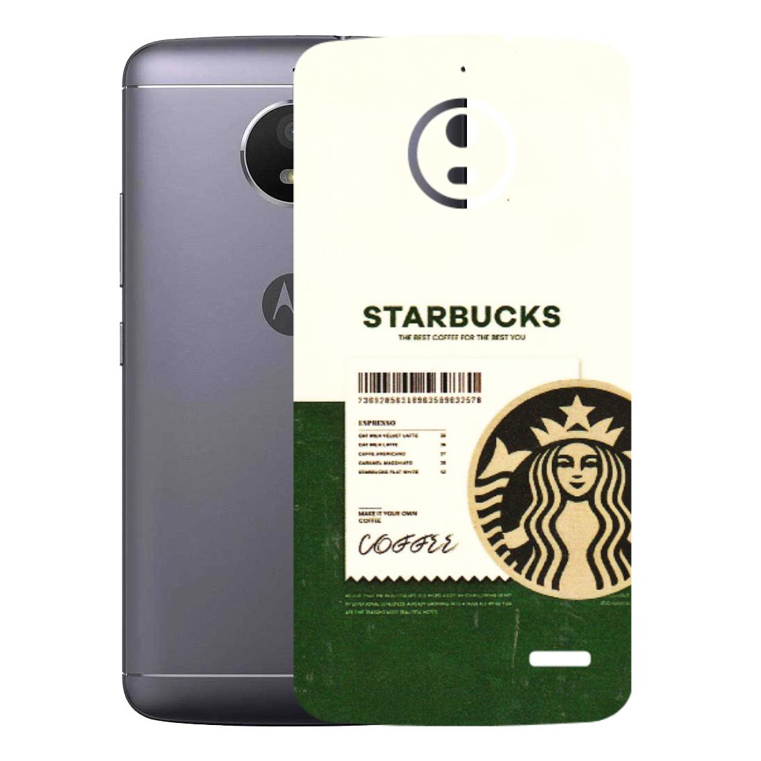 Motorola Phone Skins (All Models) - Starbucks Barcode - 3D Embossed Finish (L-308) Motorola Moto E4