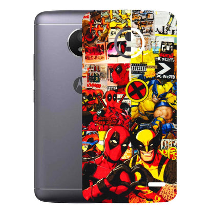 Motorola Phone Skins (All Models) - Spidy Wolverine - 3D Embossed Finish (L-310) Motorola Moto E4