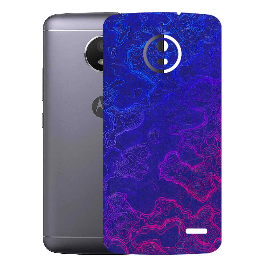 Motorola Phone Skins (All Models) - Purple Ripples Swirl - 3D Embossed Finish (L-314) Motorola Moto E4
