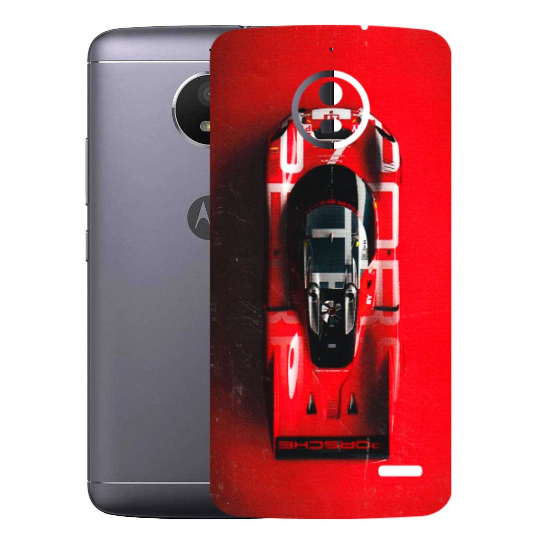 Motorola Phone Skins (All Models) - Red Porsche Car Logo - 3D Embossed Finish (L-315) Motorola Moto E4