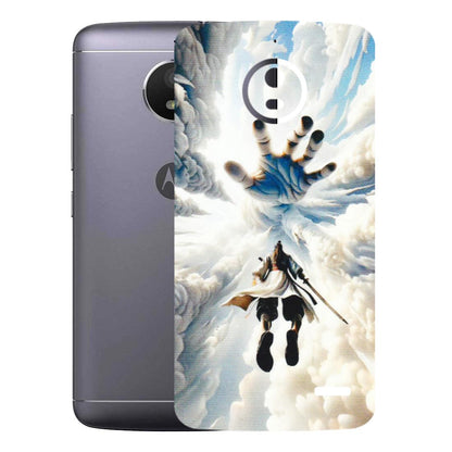 Motorola Phone Skins (All Models) - Big Hand With Monkey King - 3D Embossed Finish (L-323) Motorola Moto E4