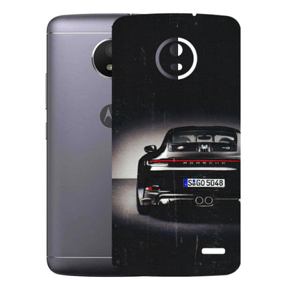 Motorola Phone Skins (All Models) - New Black Porsche GT3 - 3D Embossed Finish (L-327) Motorola Moto E4